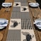 Seliem Farm Animal Chicken Hen Black White Buffalo Plaid Check Table Runner Farmhouse Chick Home Kitchen Holiday Spring Summer Decor Easter Country Rustic Burlap Dining Decoration Party Supply 13x72