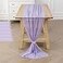 flohar 6Pack 10ft Chiffon Table Runner 29x120 Inch Sheer Romantic Table Runner for Wedding Birthday Party Bridal Shower Outdoor DecorationLavender