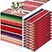 Tegeme 12 Pcs Mexican Table Runners 14 x 84 Inch Mexican Serape Table Runner Blanket Fringe Cotton Rainbow Fiesta Party Decoration for Cinco De Mayo Wedding Sarapes Mexicanos Boho Fresh Style