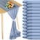 Chumia 24 Pack Chiffon Table Runners Romantic Sheer Table Decorations Long Tulle Runner for Wedding Bridal Shower Party Supplies Decor 118 x 12 InchesDusty Blue