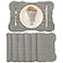 Loom and Mill Quilted Table Placemats Set of 6 Natural Fabric Farmhouse Style Dining Table Mats Double Layer Washable for Kitchen Dinner Party Holiday All Season Everyday Use12x18 Light Gray
