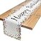 Letjolt Happy Birthday Table Runner 72 Inches White