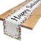 Letjolt Happy Birthday Table Runner 72 Inches White