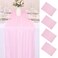 SAJOO 4 Pcs 10FT Blushing Pink Chiffon Table Runners 30x120 Inches Spring Boho Rustic Tulle Sheer Table Runner for Wedding BridalShower Birthday Party Decorations