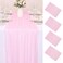 SAJOO 4 Pcs 10FT Blushing Pink Chiffon Table Runners 30x120 Inches Spring Boho Rustic Tulle Sheer Table Runner for Wedding BridalShower Birthday Party Decorations