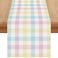 Jiudungs Buffalo Check Plaid Spring Table Runner Farmhouse Spring Summer Easter Home Kitchen Dining Room Table Decorations 13x90 Inch