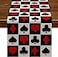 Nepnuser Linen Casino Table Runner Las Vegas Party Decoration Poker Night Themed Birthday Party Supply Dining Room Kitchen Home Decor 13 x 108
