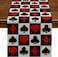 Nepnuser Linen Casino Table Runner Las Vegas Party Decoration Poker Night Themed Birthday Party Supply Dining Room Kitchen Home Decor 13 x 108