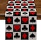 Nepnuser Linen Casino Table Runner Las Vegas Party Decoration Poker Night Themed Birthday Party Supply Dining Room Kitchen Home Decor 13 x 108