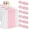 JALANCY 6 Pieces Pink 10FT Cheesecloth Table Runner Boho Gauze Fabric Table Runner Rustic Sheer Runner for Wedding Birthday Baby Shower Party Boho Table DecorationPink