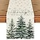 Artoid Mode Beige Pine Tree Snowflake Merry Christmas Table Runner Seasonal Winter Xmas Holiday Kitchen Dining Table Decoration for Home Party Decor 13 x 36 Inch