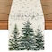 Artoid Mode Beige Pine Tree Snowflake Merry Christmas Table Runner Seasonal Winter Xmas Holiday Kitchen Dining Table Decoration for Home Party Decor 13 x 36 Inch