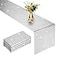 Vehipa 4 Packs Glitter Disco Party Table Runner 12 x 108 Inches Mirror Silver Foil Decor for 70s 80s Disco Party Decorations Birthday Home Table Decorations
