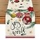 Artoid Mode Xmas Balls Pine Poinsettia Christmas Table Runner Star Holiday Winter Kitchen Dining Table Decoration for Home Party Decor 13x90 Inch