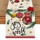 Artoid Mode Xmas Balls Pine Poinsettia Christmas Table Runner Star Holiday Winter Kitchen Dining Table Decoration for Home Party Decor 13x90 Inch