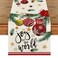 Artoid Mode Xmas Balls Pine Poinsettia Christmas Table Runner Star Holiday Winter Kitchen Dining Table Decoration for Home Party Decor 13x90 Inch