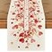 Artoid Mode Red Heart Branch Table Runner Seasonal Leaf Kitchen Dining Table Decoration for Home Party Decor 13x72 Inch