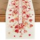 Artoid Mode Red Heart Branch Table Runner Seasonal Leaf Kitchen Dining Table Decoration for Home Party Decor 13x72 Inch
