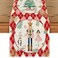 Artoid Mode Red Diamond Plaid Nutcracker Snowflake Christmas Table Runner Winter Kitchen Dining Table Decoration for Home Party Decor 13x72 Inch