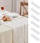 AGIRL 6 Pack White Cheesecloth Table Runner 10FT Long Summer Boho Gauze Table Runner Rustic Sheer Runner for Spring Wedding Bridal Baby Shower Birthday Party Table Decor Easter Decorations