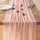 Keketoarrange Pink Cheesecloth Table Runner Spring Boho Rustic Gauze 120 inch 10FT Cheese Cloth Runner for Wedding Baby Shower Bridal Birthday Tea Party Centerpiece Summer Home Decorations