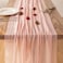 Keketoarrange Pink Cheesecloth Table Runner Spring Boho Rustic Gauze 120 inch 10FT Cheese Cloth Runner for Wedding Baby Shower Bridal Birthday Tea Party Centerpiece Summer Home Decorations