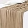 Socomi 3pcs Nude Brown Cheesecloth Table Runner Summer Boho Rustic Gauze 120 inch 10FT Cheese Cloth Sheer Runner for Wedding Party Baby Shower Birthday Home Decor Holiday Decorations