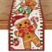 Artoid Mode Gingerbread Candy Cane Christmas Table Runner Seasonal Winter Kitchen Dining Table Decoration for Home Party Decor 13x48 Inch