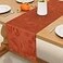 Smiry Thanksgiving Table Runner 13x72 Inch Waterproof Fabric Damask Table Runner for Harvest Parties and Holidays Terracotta