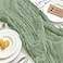 IVAPUPU 2 Pcs Cheesecloth Table Runner 10ft Sage Green Boho Rustic Gauze Cheese Cloth Table Runner for Baby Shower Decorations Wedding Party Summer Garden Farmhouse Decor