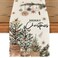 Artoid Mode Xmas Trees Holly Pine Cone Merry Christmas Table Runner Seasonal Winter Kitchen Dining Table Decoration for Home Party Decor 13x120 Inch