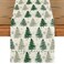 Artoid Mode Xmas Trees Snowflake Christmas Table Runner Seasonal Winter Green Kitchen Dining Table Decoration for Home Party Decor 13x72 Inch