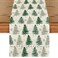 Artoid Mode Xmas Trees Snowflake Christmas Table Runner Seasonal Winter Green Kitchen Dining Table Decoration for Home Party Decor 13x72 Inch