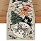 Artoid Mode Wood Snowman Gingerbread Xmas Pine Merry Christmas Table Runner Seasonal Winter Kitchen Dining Table Decoration for Home Party Decor 13x72 Inch