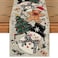 Artoid Mode Wood Snowman Gingerbread Xmas Pine Merry Christmas Table Runner Seasonal Winter Kitchen Dining Table Decoration for Home Party Decor 13x72 Inch