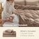 Bedsure Brown Duvet Cover Full Size 3 Pieces Prewashed Extra Soft CottonLike Polyester Bedding Set Includes 1 Duvet Cover 80x90 Inches with Zipper Closure 2 Pillow Shams No Comforter