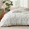 Bedsure Duvet Cover King Size Reversible Floral Patterned Duvet Cover Set with Zipper Closure 3 Pieces Green Bedding Set with 8 Corner Ties and 2 Pillow Shams 20x36