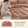 Bedsure Mocha Mousse Duvet Cover King Size 3 Pieces Prewashed CottonLike Polyester Extra Soft Bedding Set Includes 1 Duvet Cover 104x90 Inches with Zipper Closure 2 Pillow Shams No Comforter