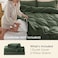 Bedsure Olive Green Duvet Cover King Size 3 Pieces Prewashed CottonLike Polyester Extra Soft Bedding Set Includes 1 Duvet Cover 104x90 Inches with Zipper Closure 2 Pillow Shams No Comforter