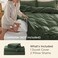 Bedsure Olive Green Duvet Cover King Size 3 Pieces Prewashed CottonLike Polyester Extra Soft Bedding Set Includes 1 Duvet Cover 104x90 Inches with Zipper Closure 2 Pillow Shams No Comforter
