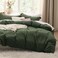 Bedsure Olive Green Duvet Cover TwinTwin XL Size 2 Pieces Prewashed CottonLike Polyester Extra Soft Bedding Set Includes 1 Duvet Cover 68x90 with Zipper Closure 1 Pillow Sham No Comforter