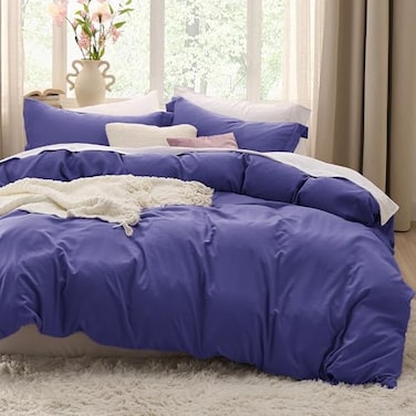 Bedsure Skipper Blue Duvet Cover King Size 3 Pieces Prewashed CottonLike Polyester Extra Soft Bedding Set Includes 1 Duvet Cover 104x90 Inches with Zipper Closure 2 Pillow Shams No Comforter