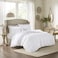 Madison Park Celeste Duvet Cover KingCal King Size White Ruffle Stripes Duvet Cover Set 4 Piece Ultra Soft Microfiber Light Weight Bed Comforter Covers