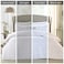 Madison Park Celeste Duvet Cover KingCal King Size White Ruffle Stripes Duvet Cover Set 4 Piece Ultra Soft Microfiber Light Weight Bed Comforter Covers