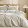 PHF Waffle Weave Duvet Cover Set Queen Size No Snagging Ultra Soft Luxury Textured Breathable Comforter Cover for All Season 3pcs Durable Bedding Duvet Set with 2 Pillow Shams 90x90 Linen