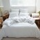 Simple&amp;Opulence SimpleOpulence 100 Linen Duvet Cover Set 3pcs Basic Style Natural French Washed Flax Solid Color Soft Breathable Farmhouse Bedding with Button Closure White King