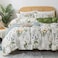 Zusbest Floral Duvet Cover Queen 100 Percale Cotton Botanical Garden Flower Printed Bedding Reversible Green Yellow Leaves Pattern Comforter Covers French Country Bedding Soft 3PcsNot Comforter