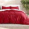 Bare Home Bedding Duvet Cover Queen Size Premium 1800 Super Soft Collection Lightweight Cooling Duvet Cover Soft Breathable Bedding Queen Red