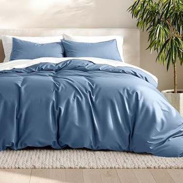 Bare Home Bedding Duvet Cover Extra Long Size Premium 1800 Super Soft Lightweight Cooling Duvet Cover Soft Breathable Bedding TwinTwin XL Coronet Blue