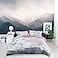 MILDLY Floral Duvet Cover Set 100 LongStaple Cotton Abstract Gray Pink Marble Pattern Printed Comforter Cover 3pcs Soft Breathable Luxury Bedding for All Season
